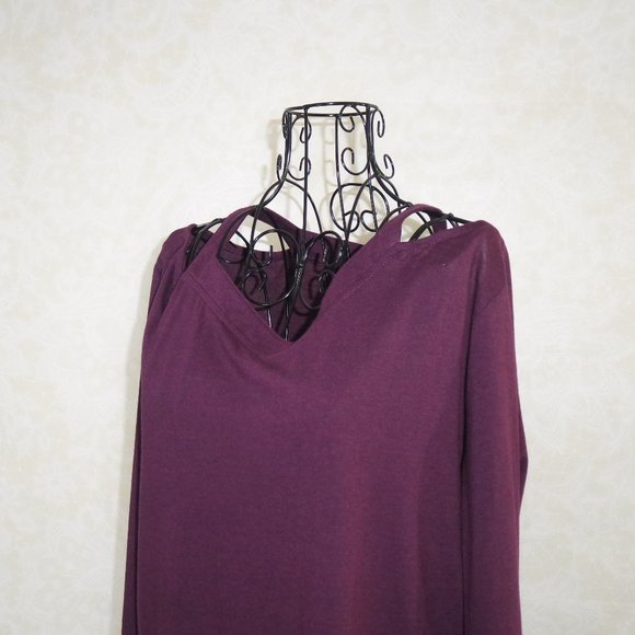 RD STYLE Red Cold Shoulder Long Sleeve Top - Picture 6 of 13
